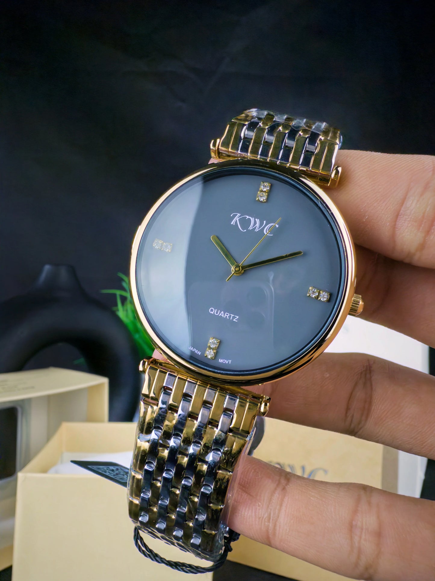 K-107 | TWOTONE CHAIN GREY DIAL