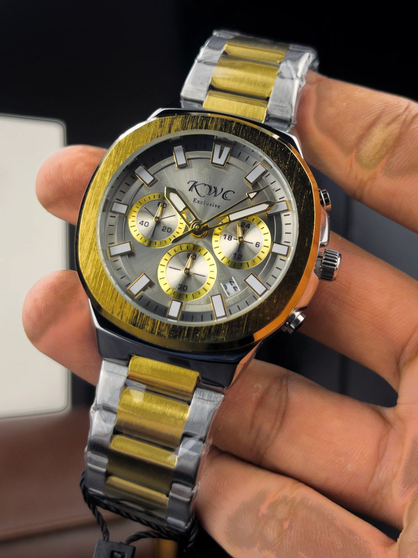 K-554-6H | TWOTONE CHAIN GREY DIAL
