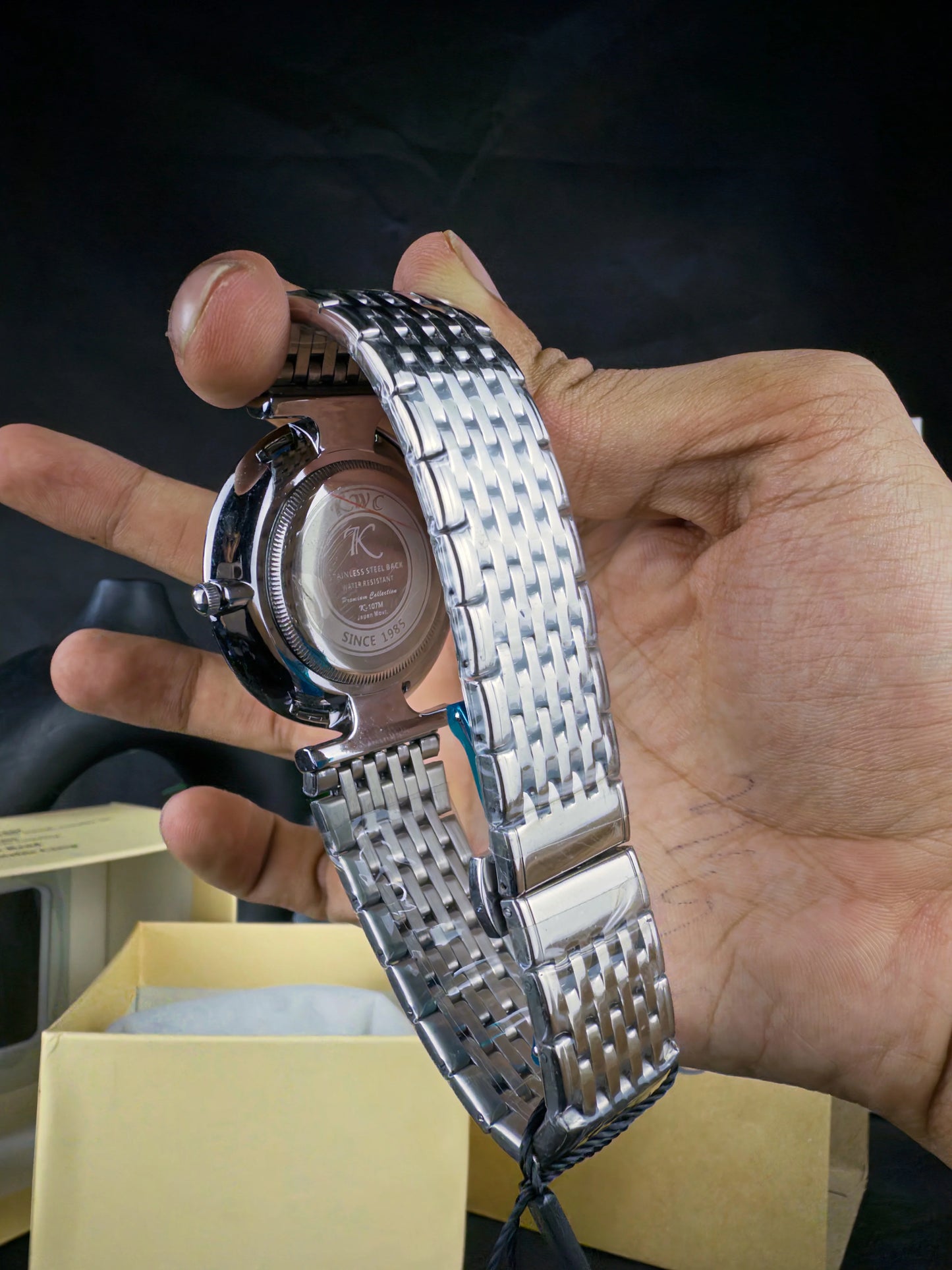K-107 | TWOTONE CHAIN GREY DIAL