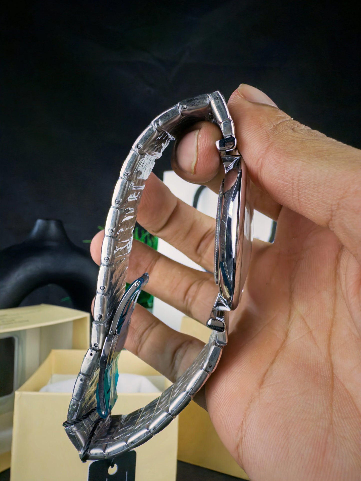 K-107 | TWOTONE CHAIN GREY DIAL