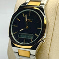 KWC K-302-AD analog digital watch, Two-Tone Black dial close-up