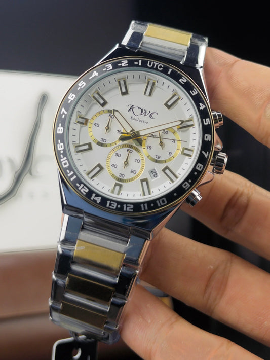 K-563-6H | TWOTONE CHAIN WHITE DIAL