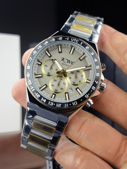 K-563-6H | TWOTONE CHAIN GREY DIAL