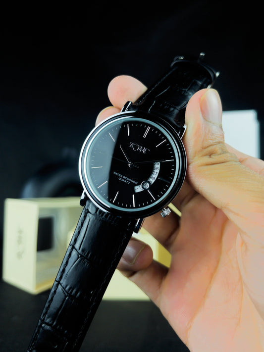 K-1001 | BLACK DIAL SILVER CASE