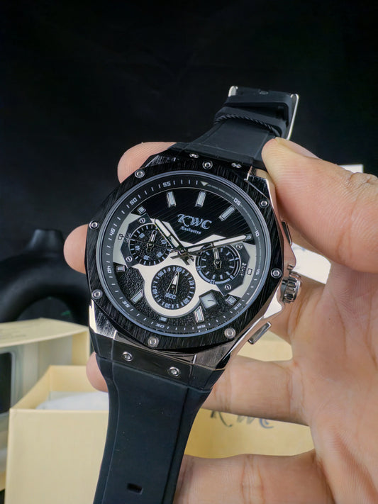 K-557-6H | BLACK DIAL SILVER CASE