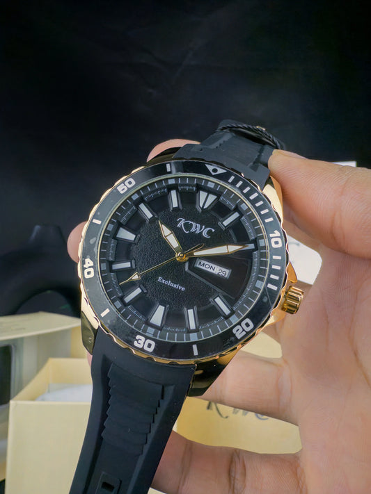 K-555 | GOLDEN CASE BLACK DIAL